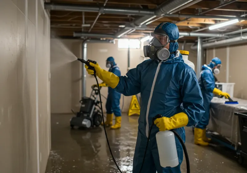 Basement Sanitization and Antimicrobial Treatment process in Berry, AL